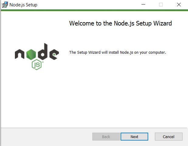 node.js setup